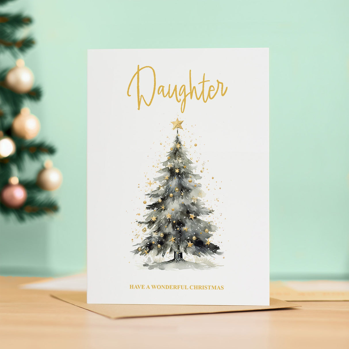 Christmas Card For Daughter Card Xmas Card for Daughter Christmas Card for Loved One Daughter Card Christmas Tree Card