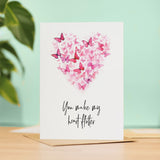 Anniversary Card for Her Anniversary Card for Wife Anniversary Card For Husband Boyfriend or Girlfriend Butterfly Heart