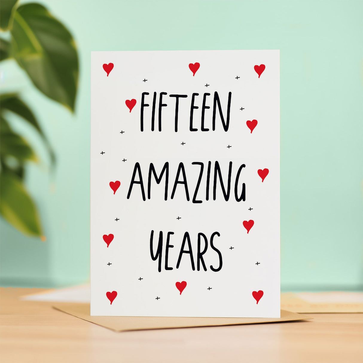 15 Year Anniversary Card For Wife or Husband Anniversary Card for 15th Anniversary Card For Boyfriend Girlfriend Fifteen Wedding Anniversary