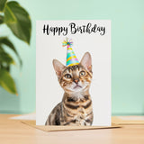 Birthday Card For Anyone Birthday Card For Friend Birthday Card For Her or For Him Bengal Cat Birthday Card For Son or Daughter