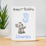 Personalised 1st, 2nd, 3rd, 4th, 5th Birthday Card for Son, Grandson, Nephew, Godson, Boys Panda Card