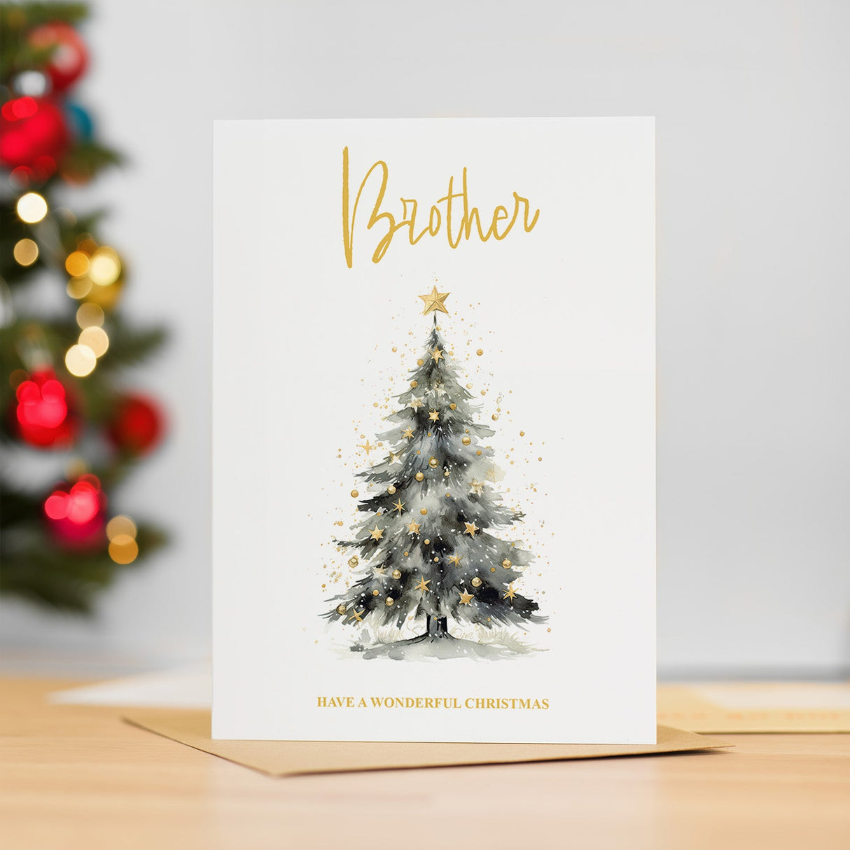 Christmas Card For Brother Card For Him Xmas Card for Brother Luxury Christmas Card for Loved One Brother Card Christmas Tree Card