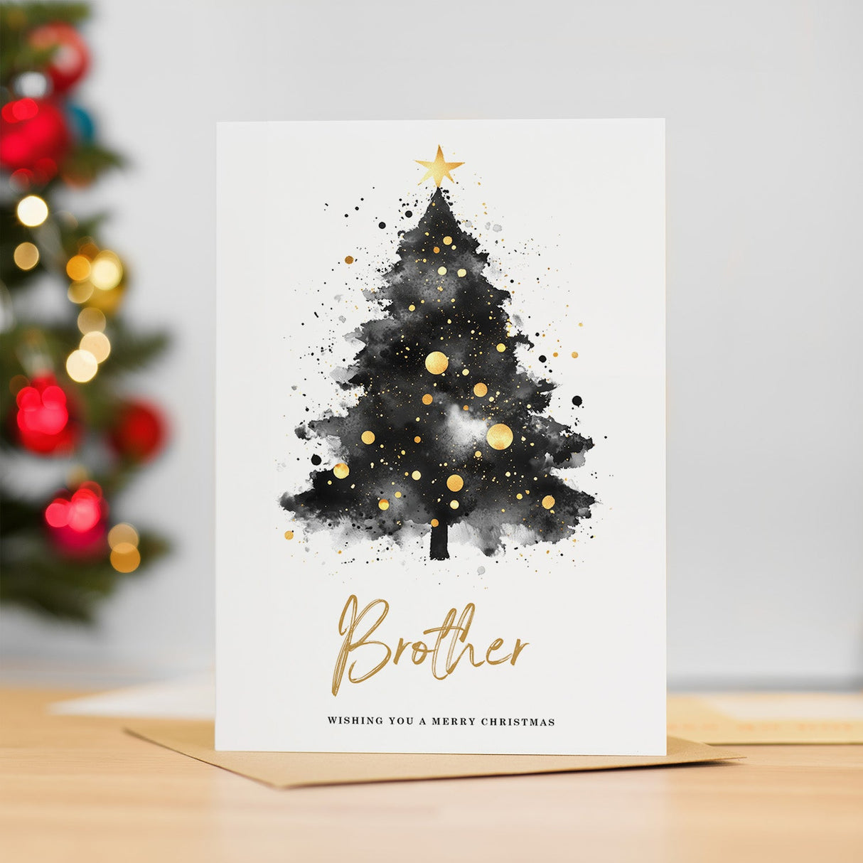 Christmas Card For Brother Christmas Tree Card Wising You A Merry Christmas