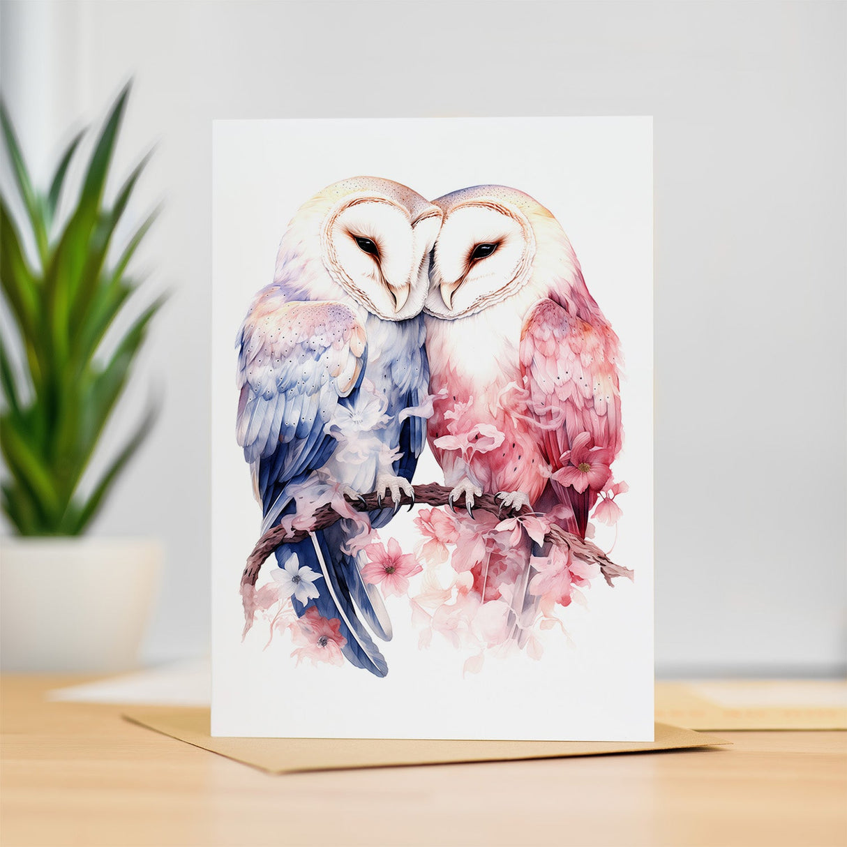 Anniversary Card For Wife Card for Anniversary Card For Husband Owl Anniversary Card For Couple Engagement Card For Couple Wedding Card