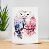 Anniversary Card For Wife Card for Anniversary Card For Husband Owl Anniversary Card For Couple Engagement Card For Couple Wedding Card