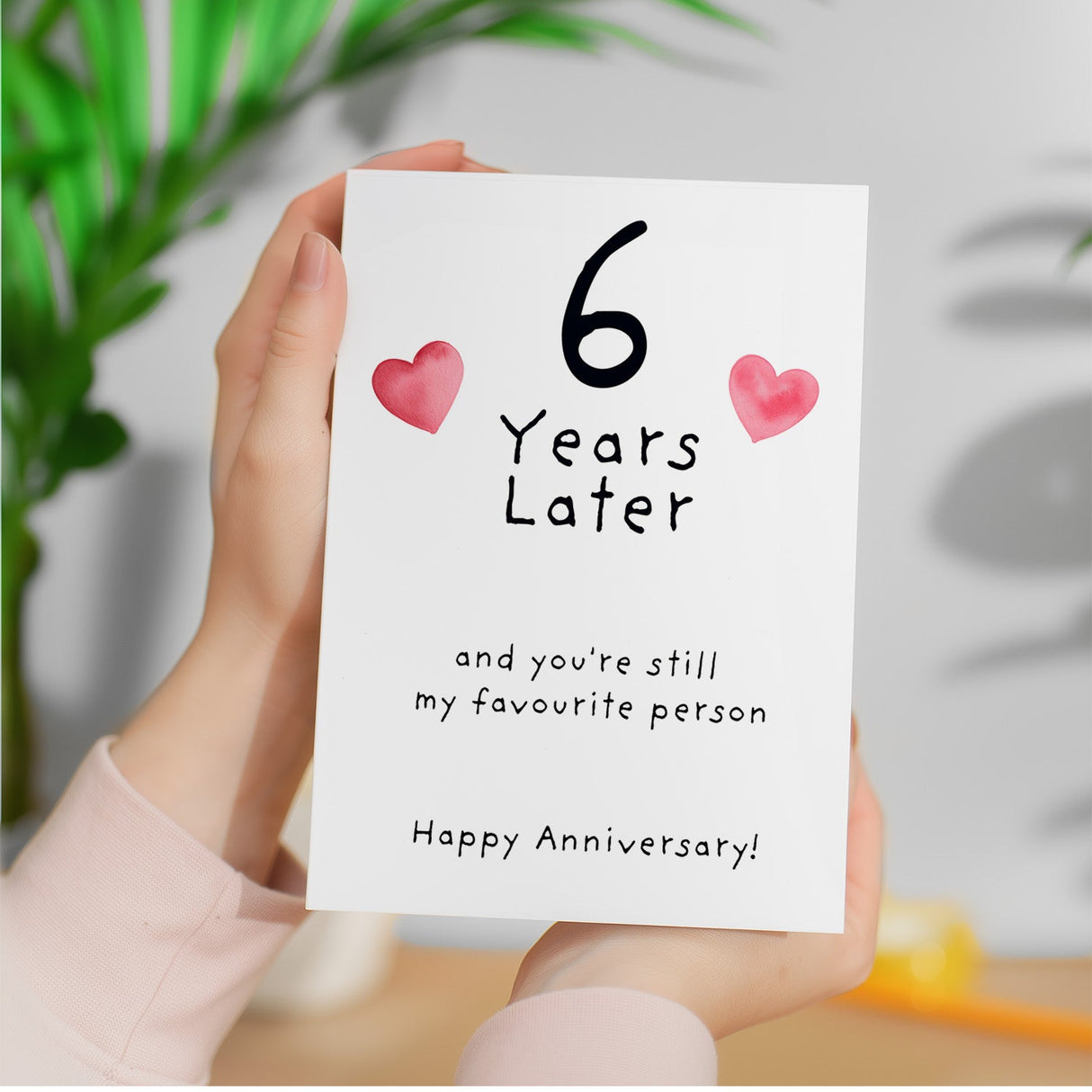 6th Wedding Anniversary Card For Wife Anniversary Card for Husband 6 Year Anniversary Card For Boyfriend or Girlfriend Sixth Anniversary