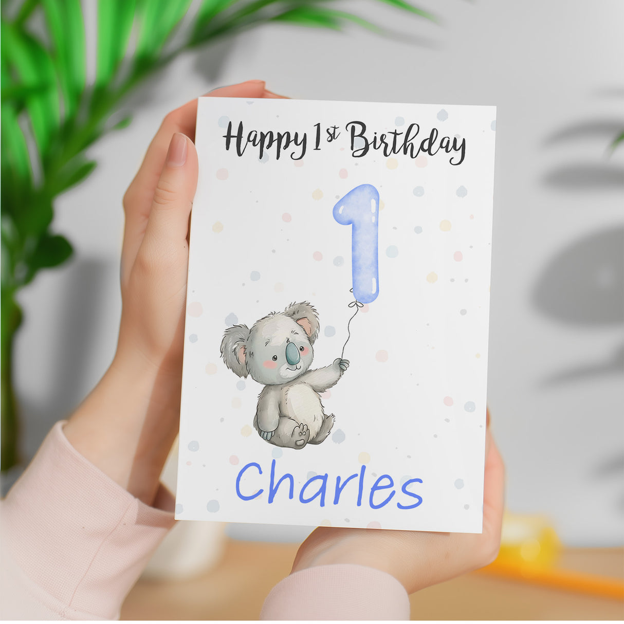 Personalised 1st, 2nd, 3rd, 4th, 5th Birthday Card for Son, Grandson, Nephew, Godson, Boys Koala Card