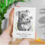 Personalised Father's Day Card For Daddy Cute Koala and Joey Illustration Father's Day Card For Dad Father's Day Gift From Child