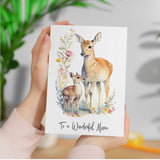 Birthday Card For Mum Card for Mothers Day Birthday Card For Her Birthday Gift For Mum Happy Birthday Card For Mum with Deer Illustration