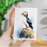 Puffin Notelet Card For Anyone Cute Any Occasion Card For Her or For Him 5x7, A6 Card For Birthday or Easter Card Thank You Card Wildlife