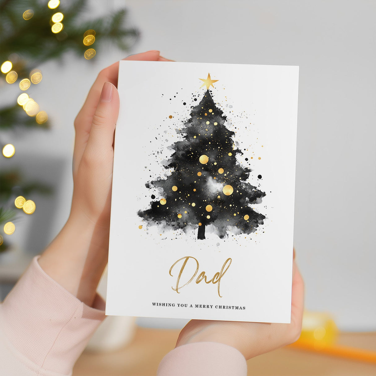 Christmas Card For Dad Christmas Tree Card Wising You A Merry Christmas