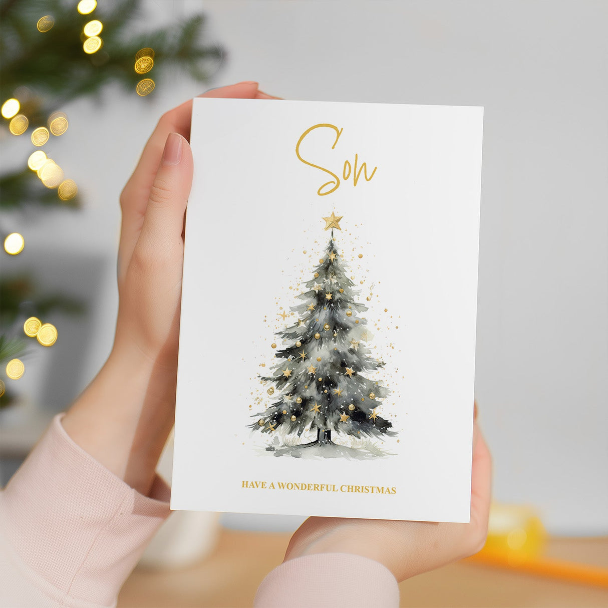 Christmas Card For Son Card Xmas Card for Son Christmas Card for Loved One Son Card Christmas Tree Card