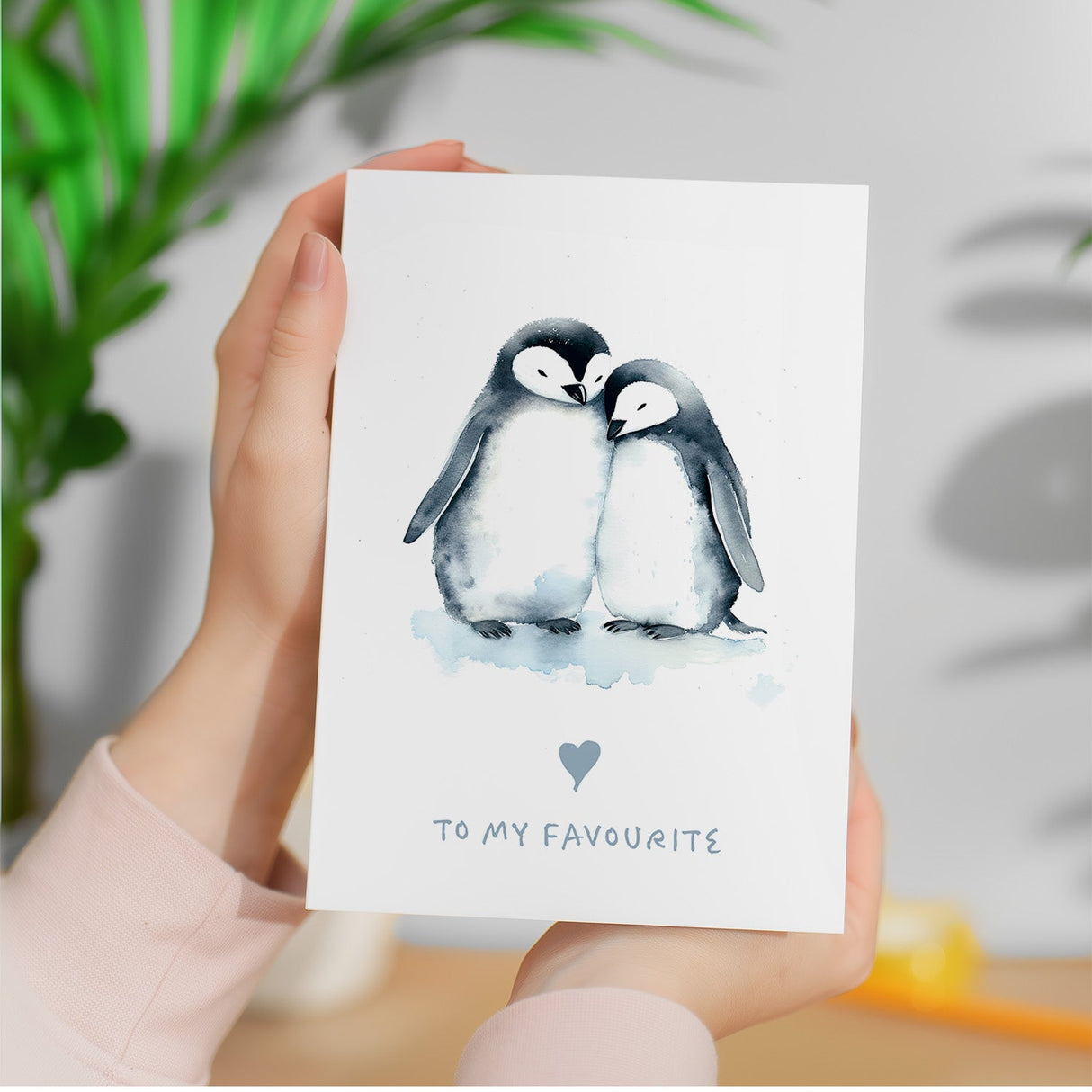 Anniversary Card for Her Anniversary Card for Wife Anniversary Card For Husband Boyfriend or Girlfriend Cute Penguin Card