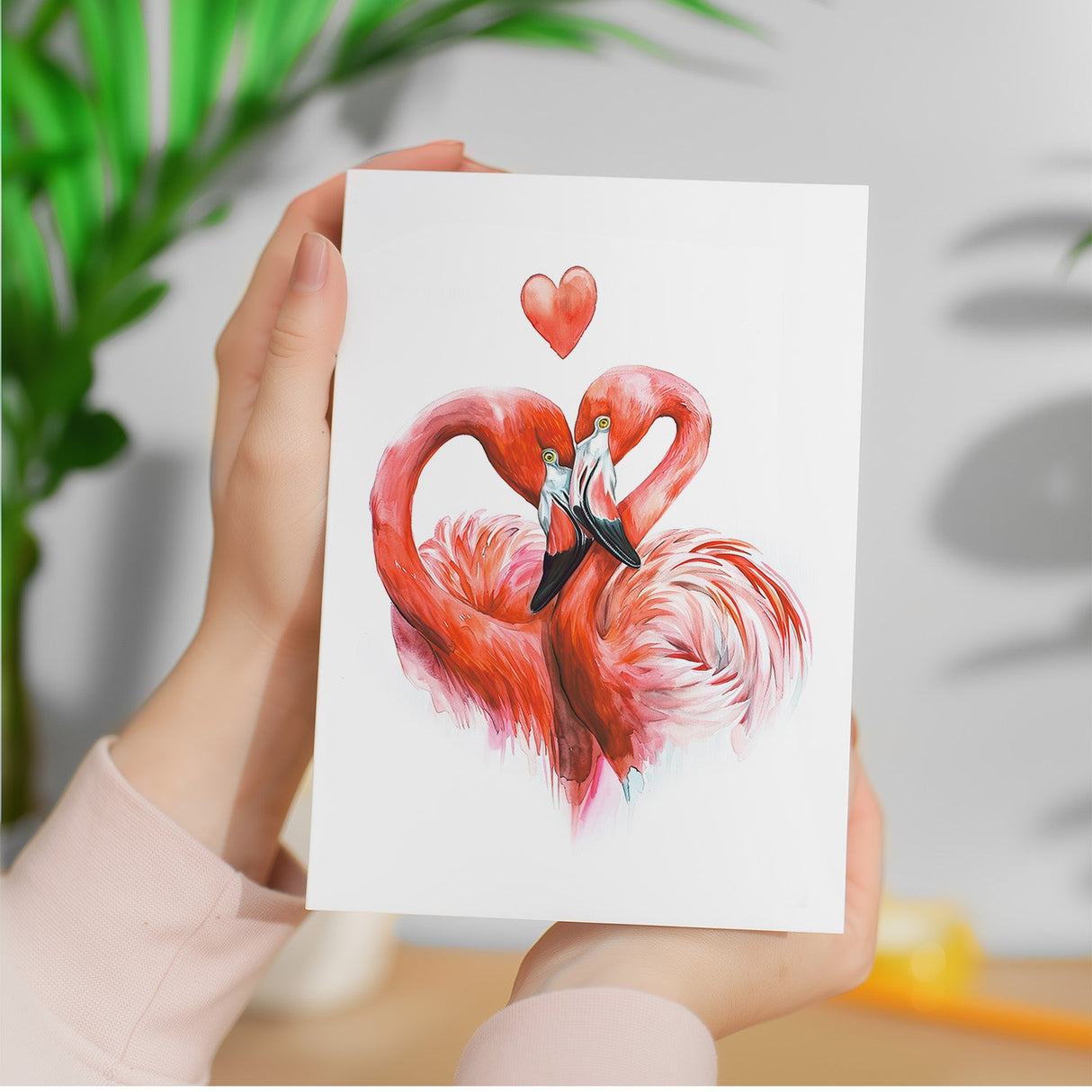 Anniversary Card for Her Anniversary Card for Wife Anniversary Card For Husband Boyfriend or Girlfriend Flamingo Love