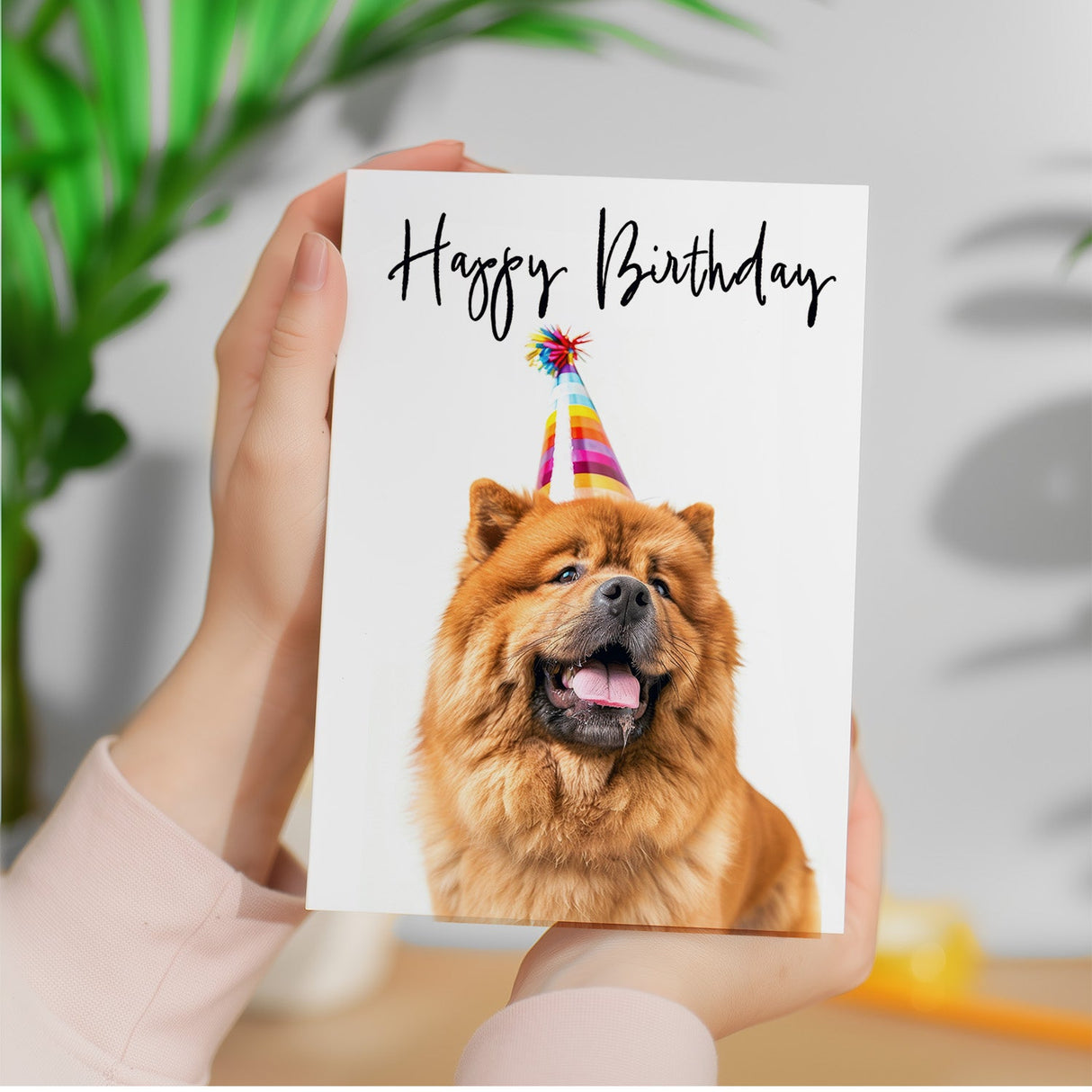 Birthday Card For Her Card For Friend Mum or Sister Birthday Card For Him Brother Dad Happy Birthday Card of Chow Chow Dog Fun Birthday Card