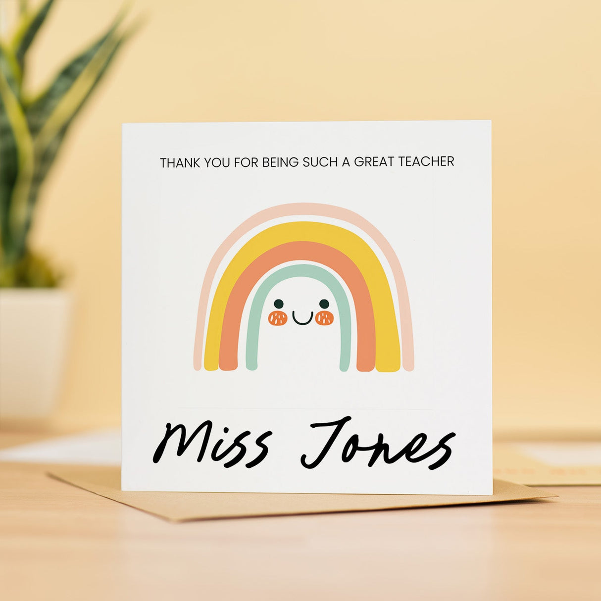 Personalised Teacher Card Thank You Teacher Card Thank Customisable Thank You Teacher Card For Primary School Leavers Great Teacher