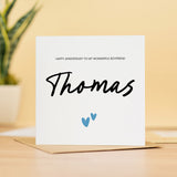 Personalised Anniversary Card For Boyfriend Anniversary Card For Boyfriend Custom Card For Boyfriend Amazing Boyfriend Anniversary Card