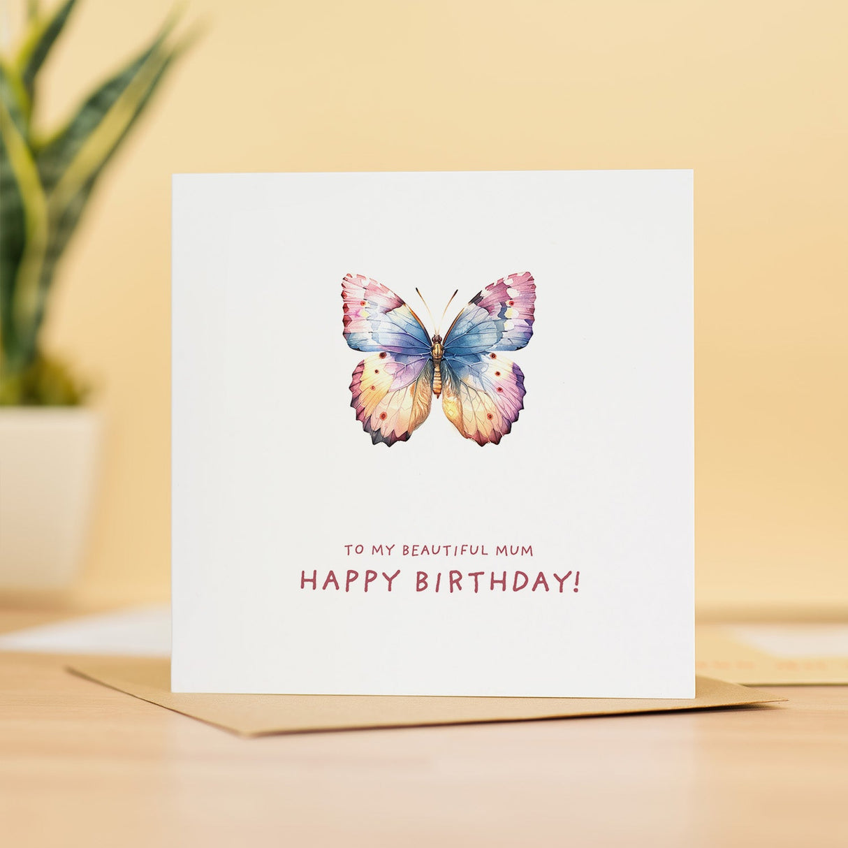 Birthday Card For Mum Butterfly Birthday Card For Mum Pretty Birthday Card For Mum or Mother Beatuiful Mum Birthday Card