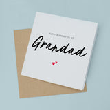 Birthday Card For Grandad Happy Birthday Card For Grandad Simple Birthday Card For Grandad Love Hearts Birthday Card For Grandad