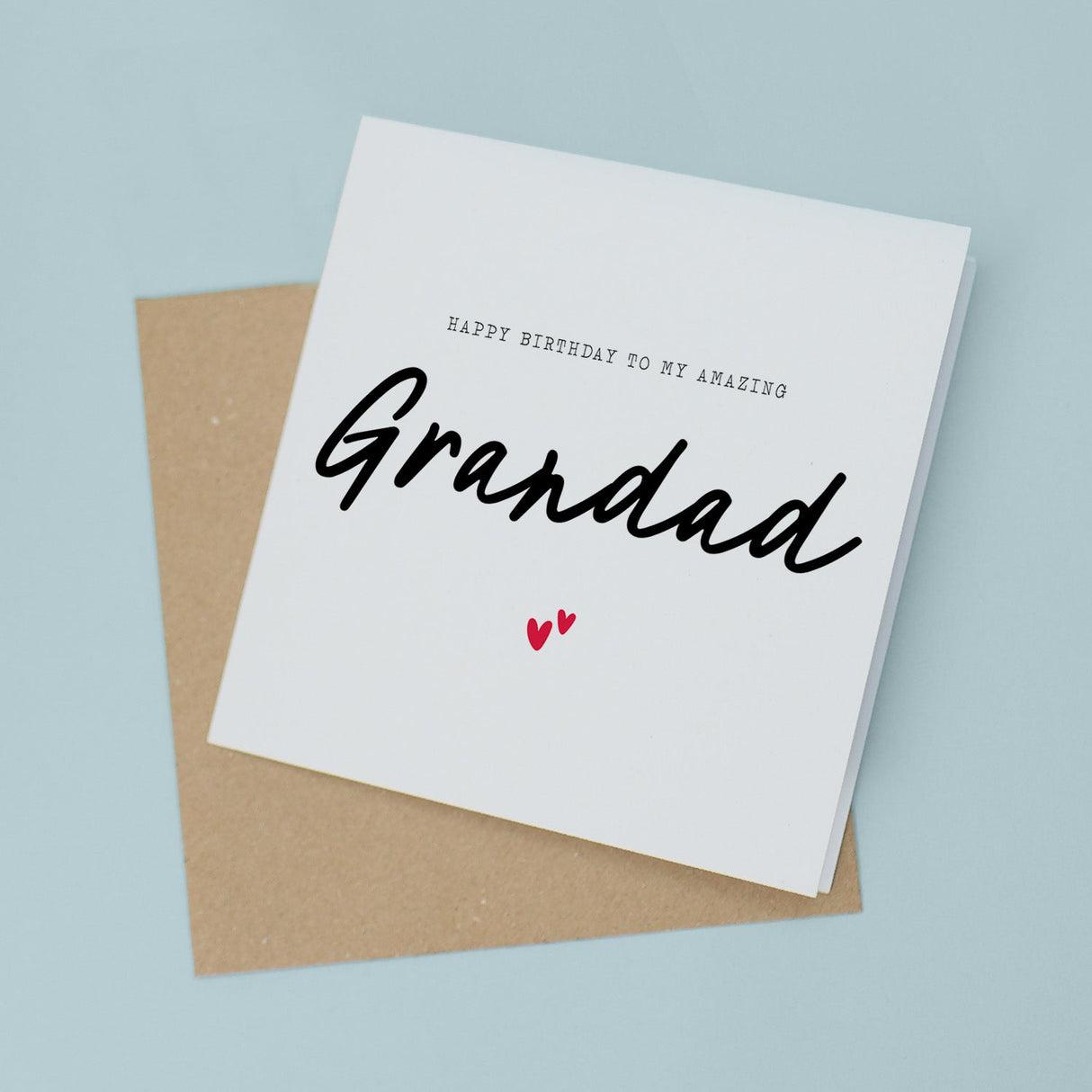 Birthday Card For Grandad Happy Birthday Card For Grandad Simple Birthday Card For Amazing Grandad Love Hearts Birthday Card