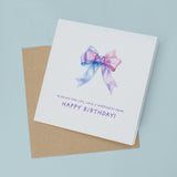 Birthday Card For Mum Pretty Birthday Card For Mum Lovely Birthday Card For Mum or Mother Beautiful Bow Ribbon Mum Birthday Card