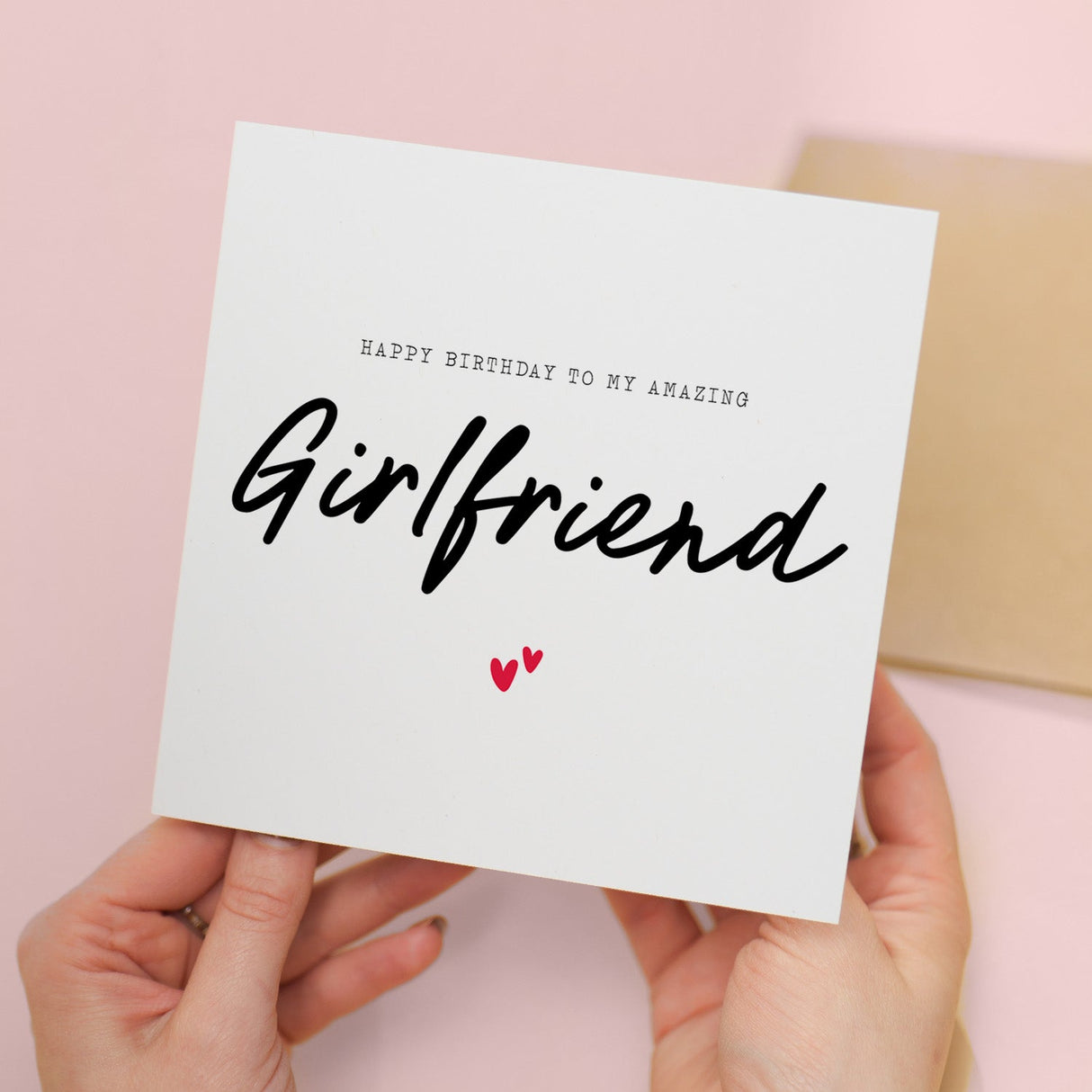 Birthday Card For Girlfriend Happy Birthday Card For Girlfriend Simple Birthday Card For Amazing Girlfriend Love Hearts Birthday Card