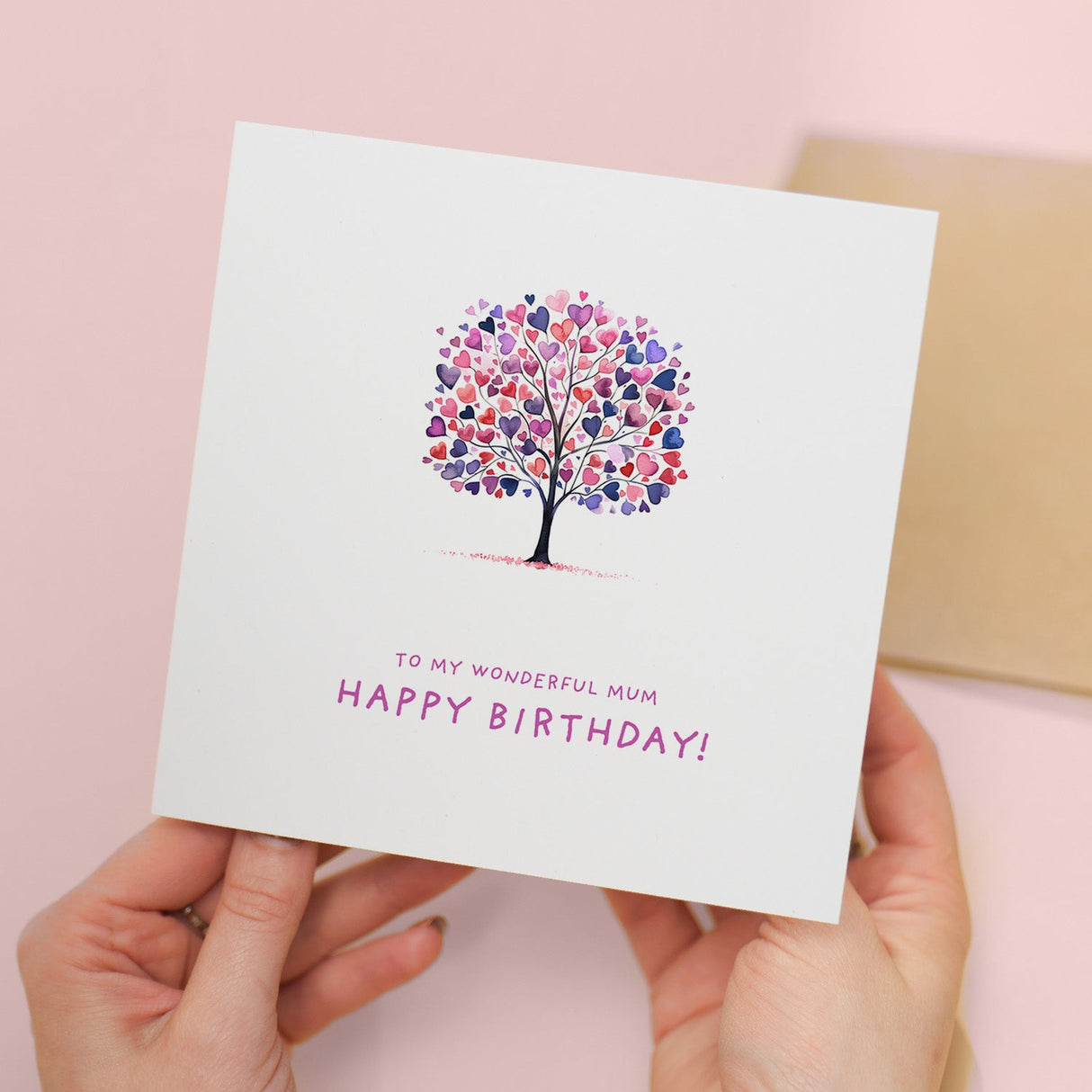 Birthday Card For Mum Flower Birthday Card For Mum Love Hearts Birthday Card For Mum or Mother Wonderful Mum Birthday Card