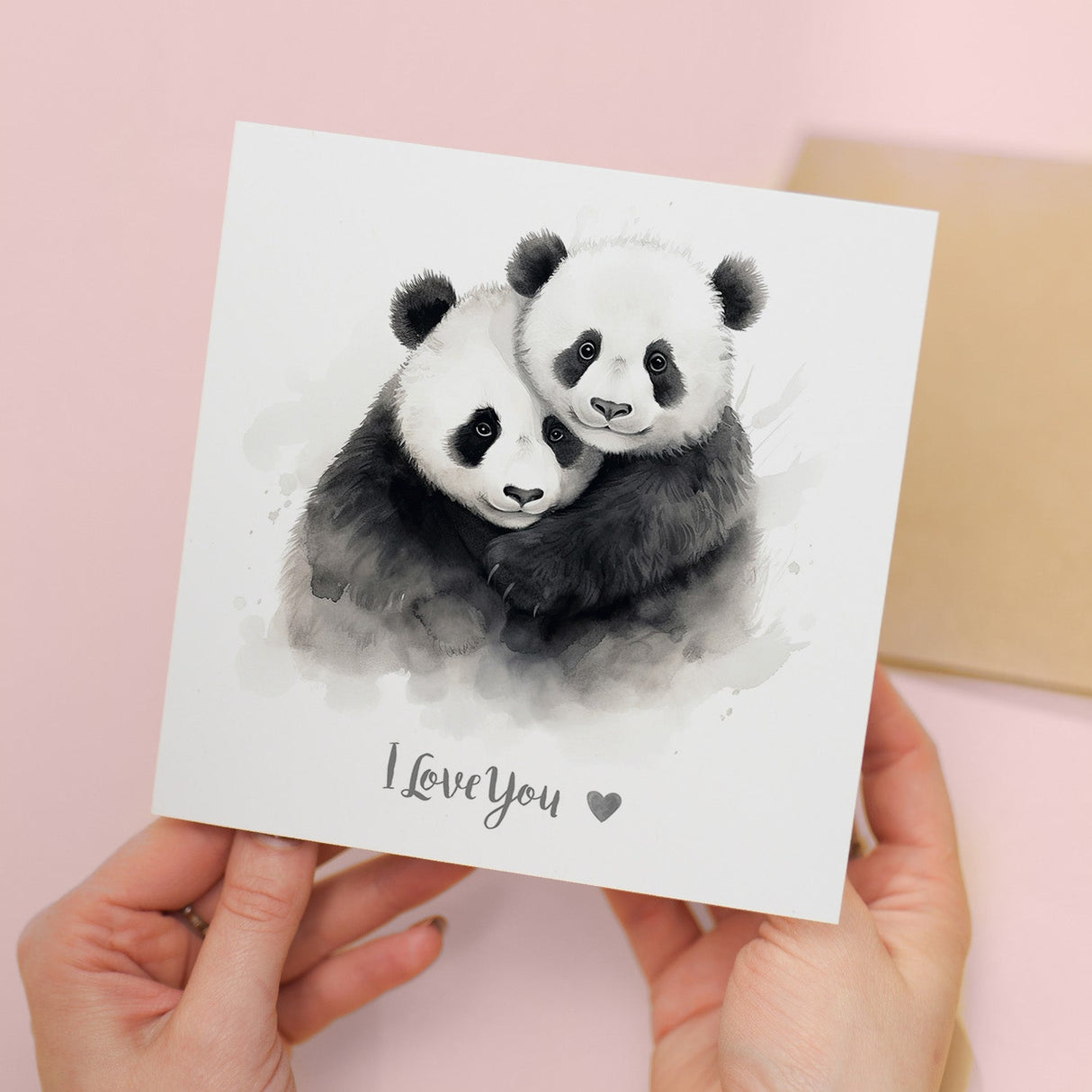 Valentine's Day Card For Wife Valentine's Day Card For Husband Boyfriend or Girlfriend Valentine's Day Card For Him or Her Panda Love