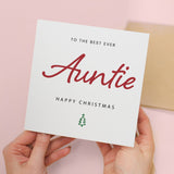 Christmas Card For Auntie Xmas Card For Auntie Best Auntie Ever Christmas Card