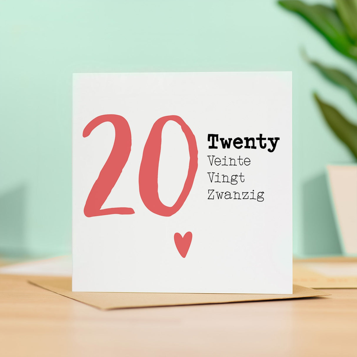 20 Year Anniversary Card 20 Year Card For Husband 20th Anniversary Card For Wife Anniversary Card For Boyfriend or Girlfriend 20 Year Card