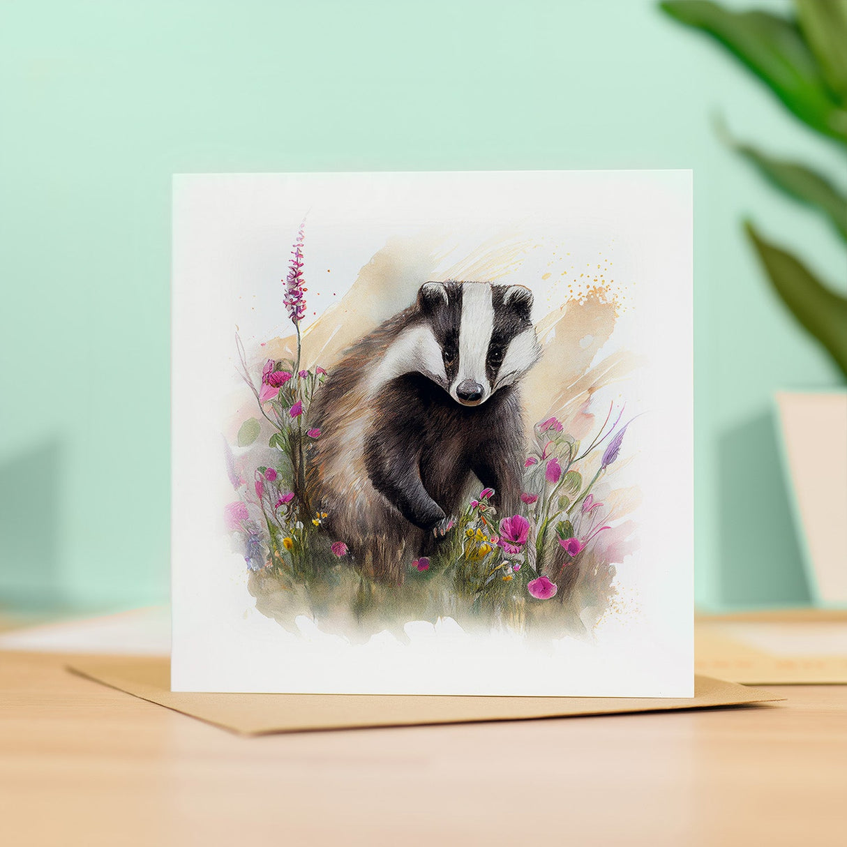 Notelet Card of a Badger For Anyone Any Occasion Card For Her or For Him Card For Birthday or Easter Card Thank You Card