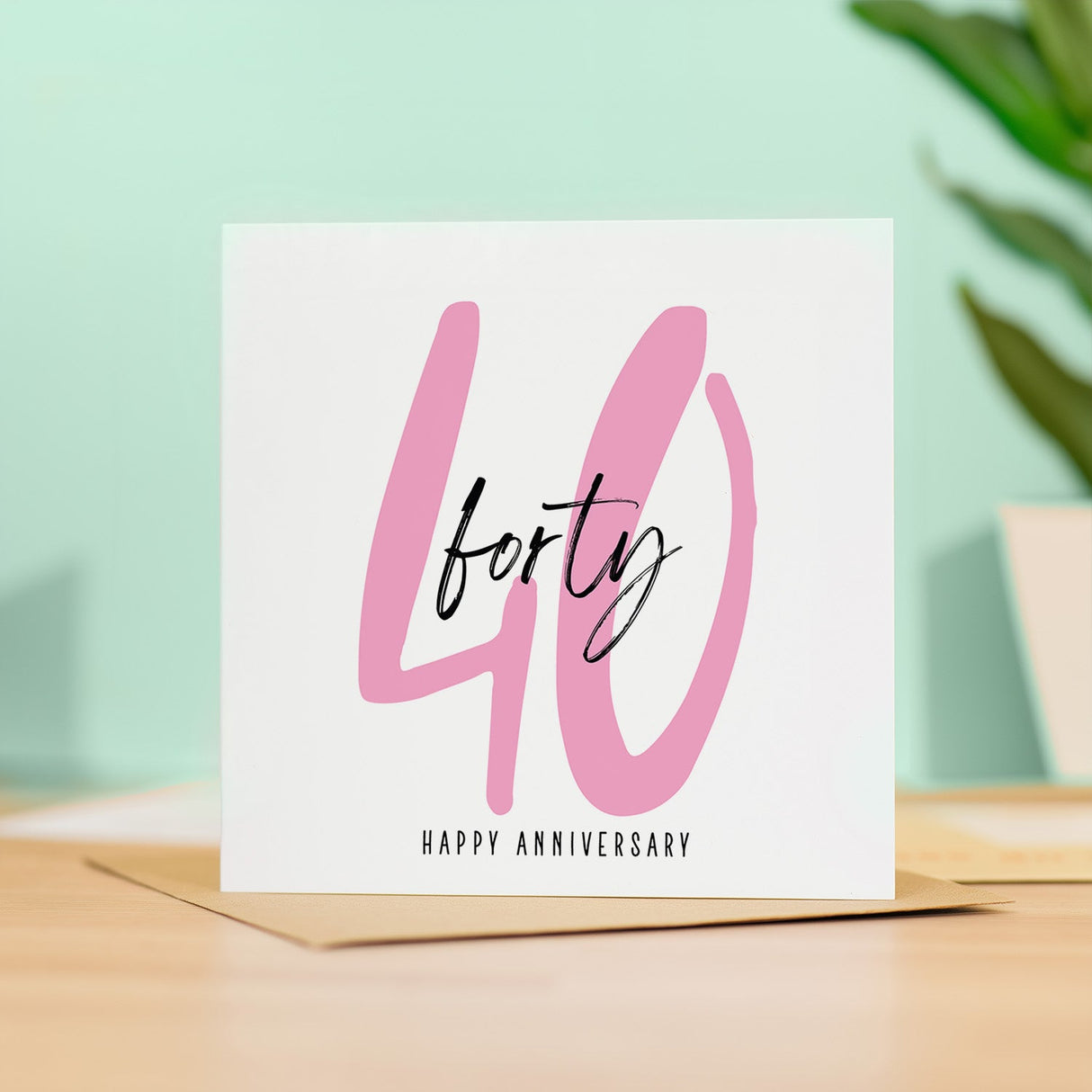 40 Year Anniversary Card For 40th Wedding Anniversary For Him or Her Wife Husband Card For Forty Anniversary