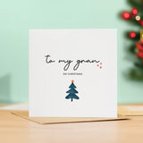 Gran Christmas Card, For Her, Recycled Card, Unique Christmas Card, Gran Gift, Eco-Friendly Card