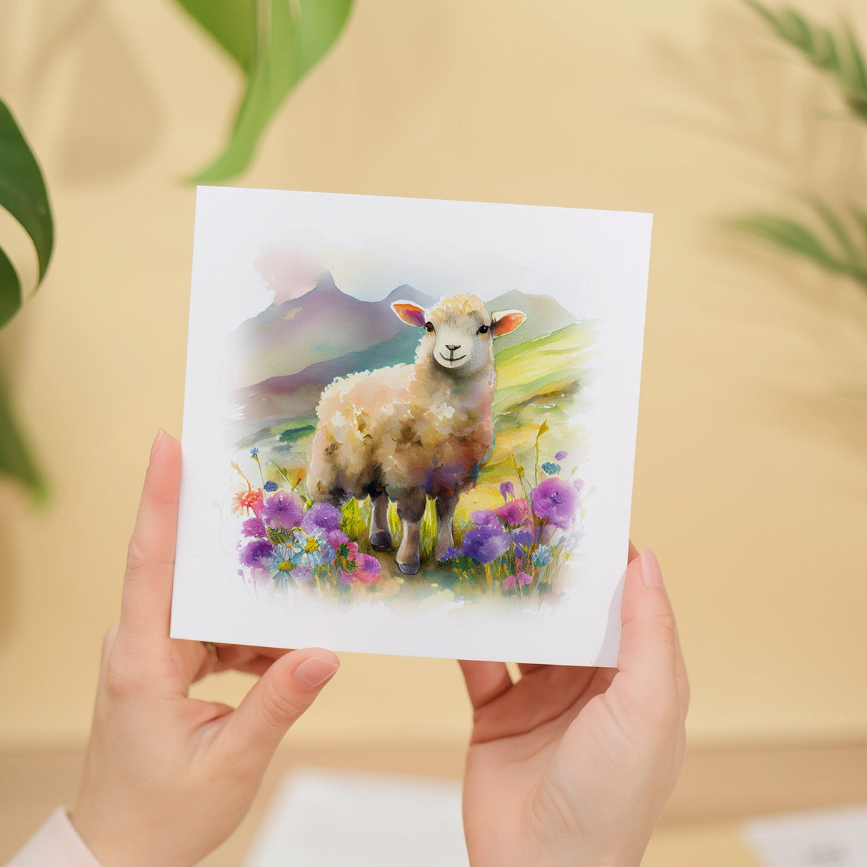 Notelet Card of a Sheep For Anyone Any Occasion Card For Her or For Him Card For Birthday or Easter Card Thank You Card