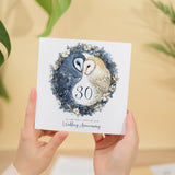 30th Wedding Anniversary Card Pretty Owl Design 30 Year Anniversary Pearl Wedding Anniversary Card