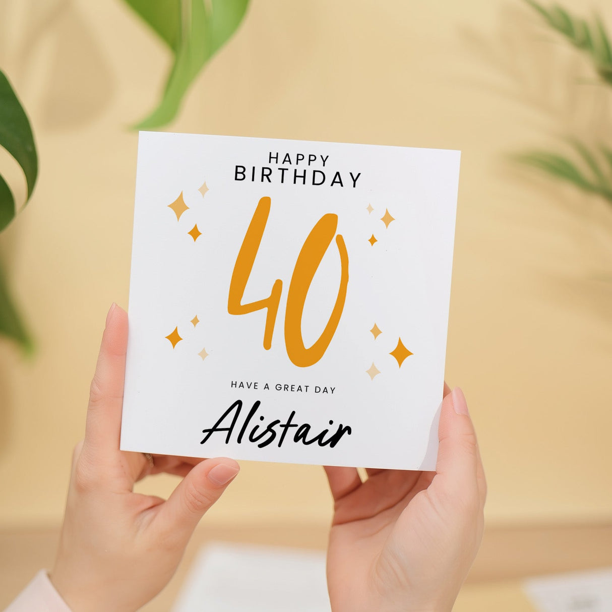 Personalised 40th Birthday Card For Him Or Her Forty Birthday CardFor Son or Daughter Brother Sister 40th Birthday Card