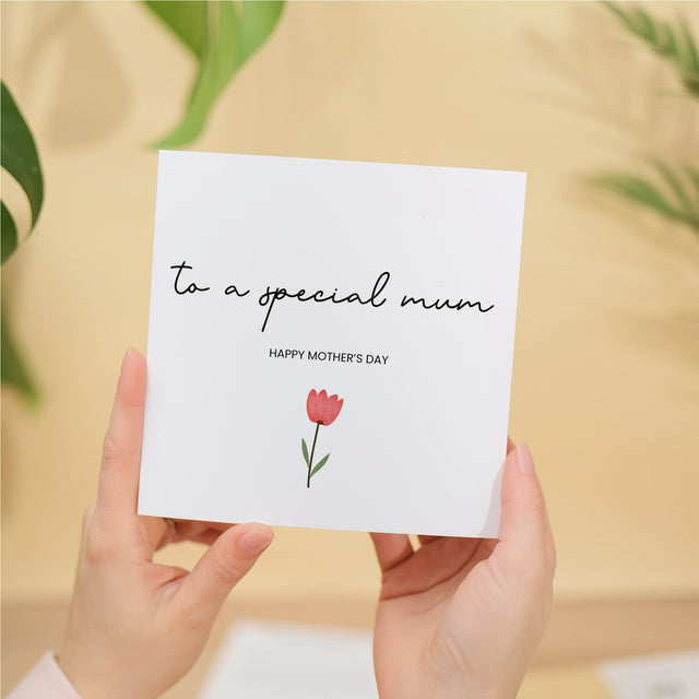 A simple, cute flower card for Mother's Day, perfect for showing appreciation to a special mum.