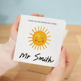 Personalised Teacher Card Thank You Teacher Card Thank Customisable Thank You Teacher Card For Primary School Leavers Help Me Shine