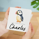 Personalised Children's Birthday Card Puffin Childs Birthday Card Cute Puffin Birthday Card For Kids Customisable Birthday Card For Children