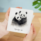 Anniversary Card For Wife Anniversary Card For Husband Boyfriend or Girlfriend Anniversary Card For Him or Her Panda Love