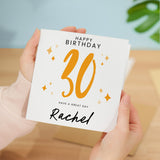 Personalised 30th Birthday Card For Him Or Her Thrity Birthday Card For Son or Daughter Brother Sister 30th Birthday Card