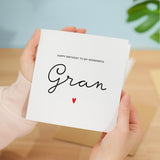 Gran Birthday Card For Her, Wonderful Gran Birthday Card, Birthday Gift For Gran, Gran Birthday Gift