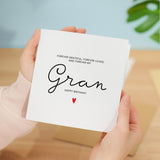 Gran Birthday Card For Her, Forever Loved Gran Birthday Card, Birthday Gift For Gran, Gran Birthday Gift