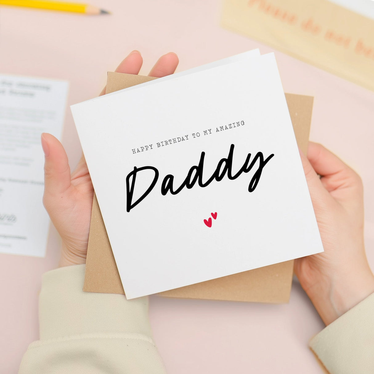 Birthday Card For Daddy Happy Birthday Card For Daddy Simple Birthday Card For Amazing Daddy Love Hearts Birthday Card