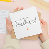 Husband Birthday Card Sentimental Card for Husband Love Greeting for Him Special Hubby Birthday Heartfelt Message Card for Him