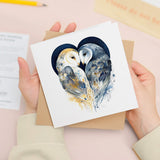 Anniversary Card For Wife Anniversary Card For Husband Boyfriend or Girlfriend Anniversary Card For Him or Her Blue Owls