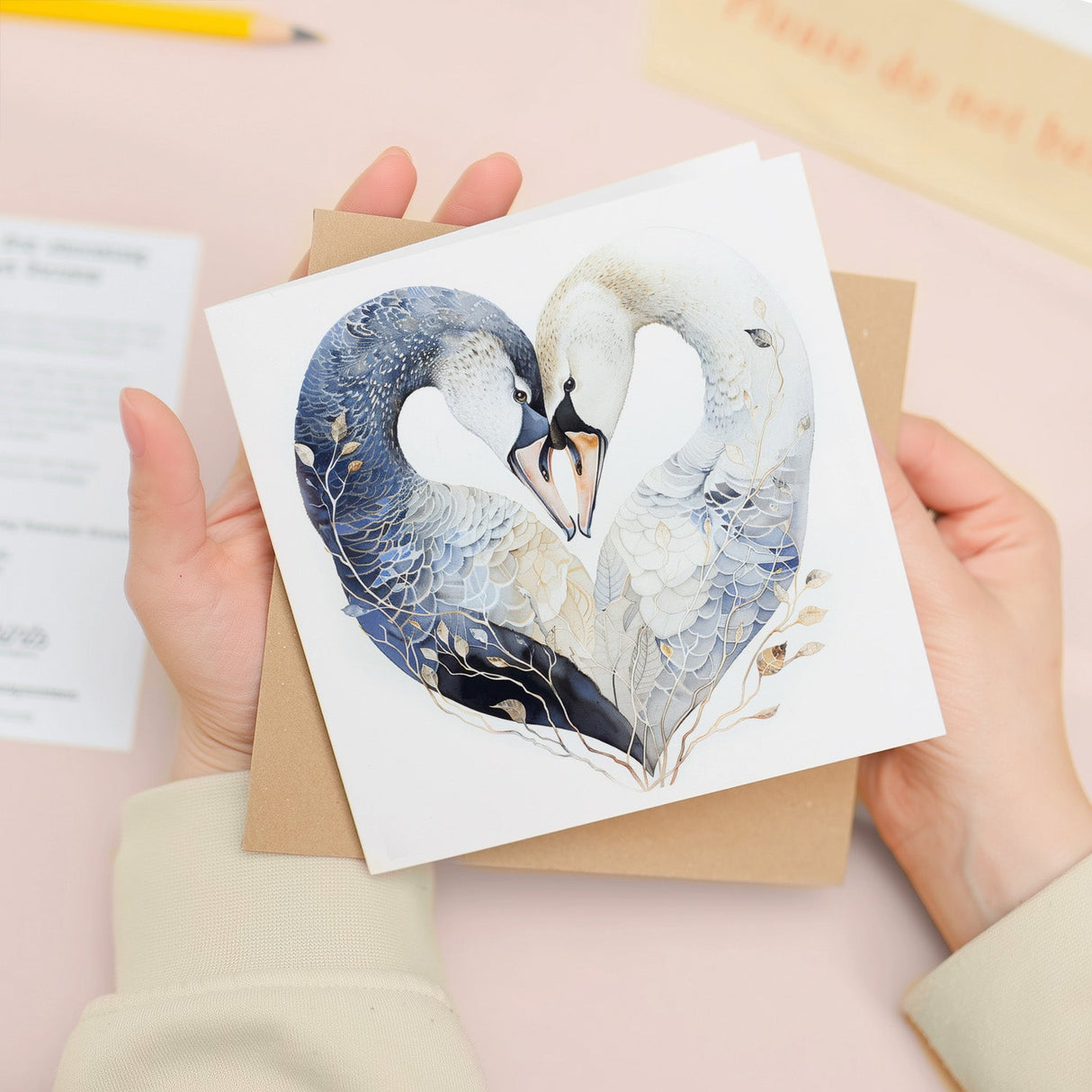 Anniversary Card For Husband Card for Anniversary Card For Wife Swans Anniversary Card For Couple Engagement Card For Couple Wedding Card