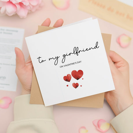 Valentine's Day Card for Girlfriend, Cute, Simple Design