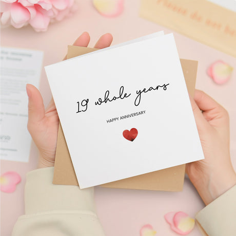 19th Anniversary Card, Wife, Husband, Girlfriend or Boyfriend