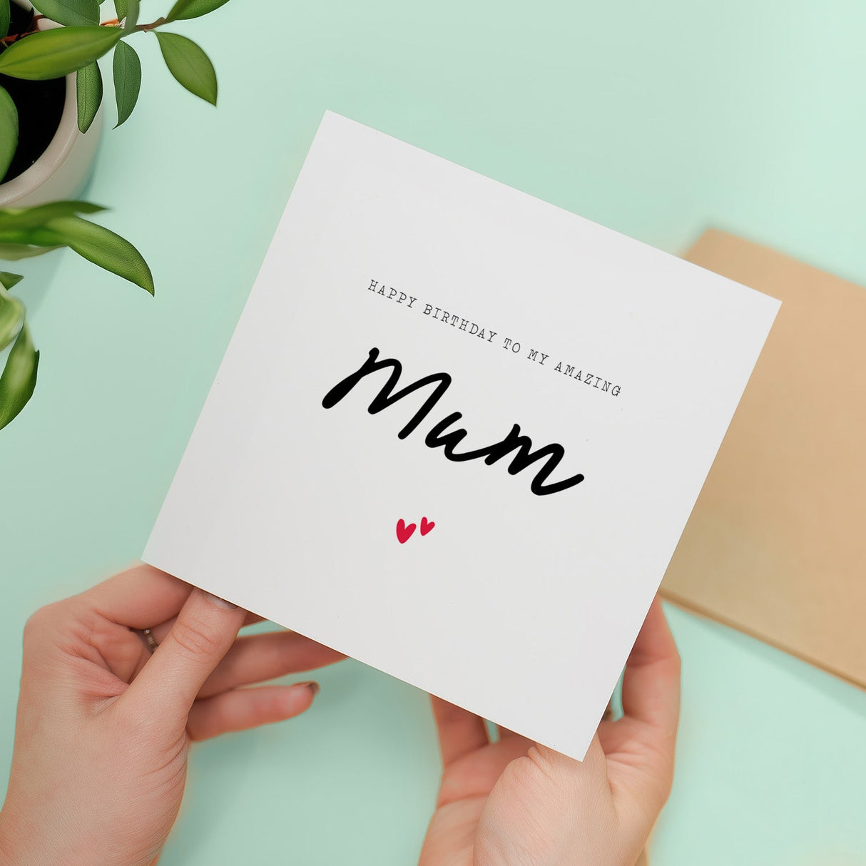 Birthday Card For Mum Happy Birthday Card For Mum Simple Birthday Card For Amazing Mum Love Hearts Birthday Card